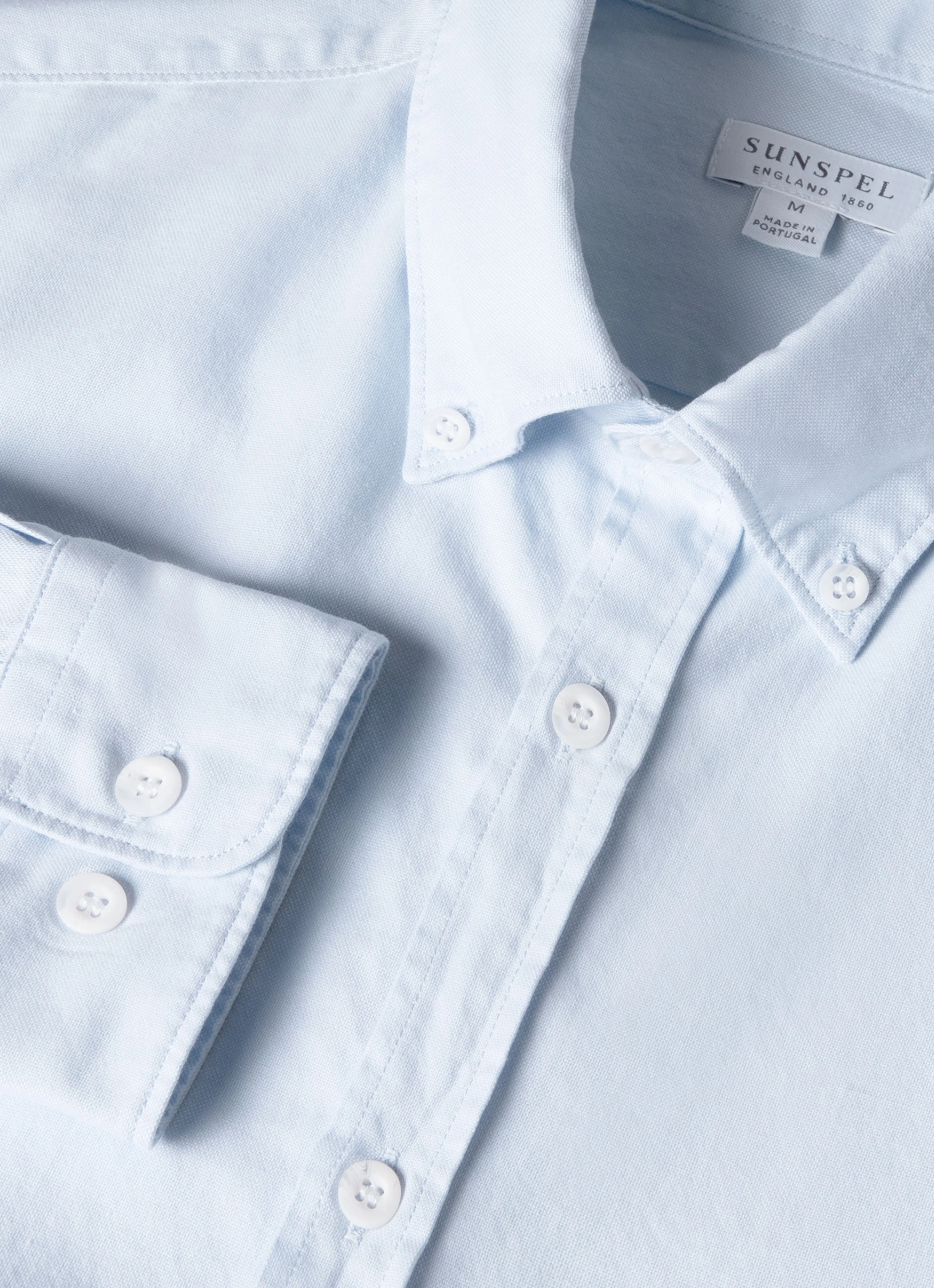 Men's Button Down Oxford Shirt in Light Blue - Image 4