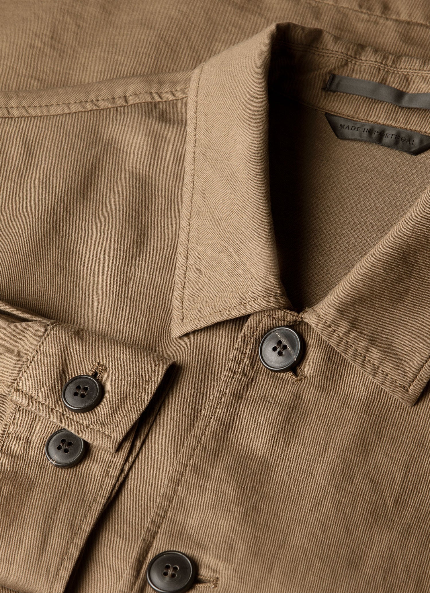 Men's Cotton Linen Jacket in Dark Cedar - Image 4