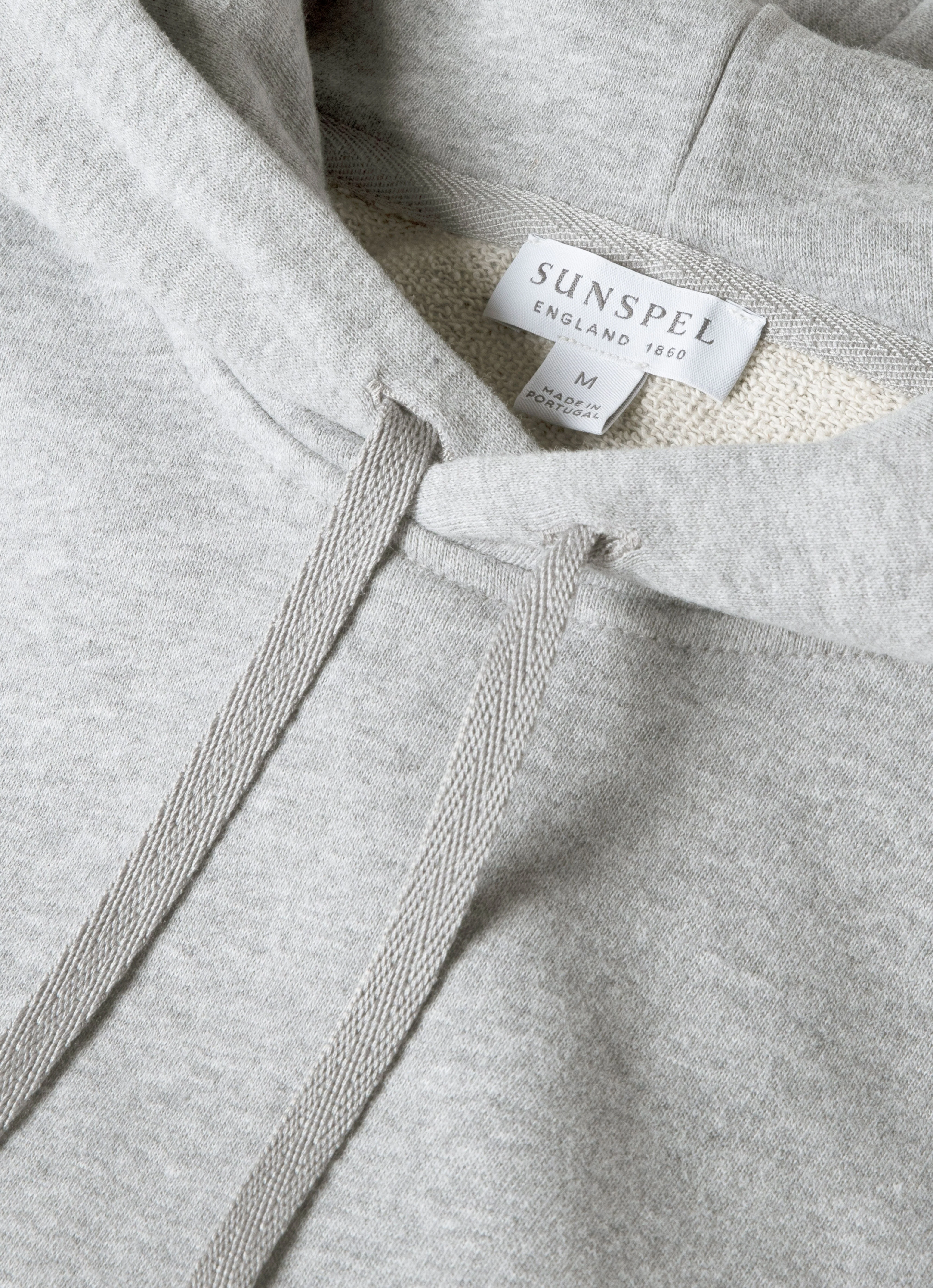 Men's Loopback Hoodie in Grey Melange - Image 4